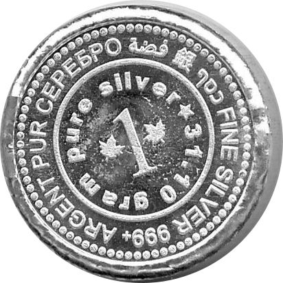 1 Troy Ounce GoldenMoney Pure 999 Silver Round 1 Troy Ounce GoldenMoney Pure 999 Silver Round