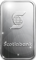 Scotiabank 1 troy ounce 999+ Silver Bar Scotiabank 1 troy ounce 999+ Silver Bar