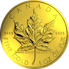 1 troy ounce 9999 Gold Maple Leaf Coin 1 troy ounce 9999 Gold Maple Leaf Coin