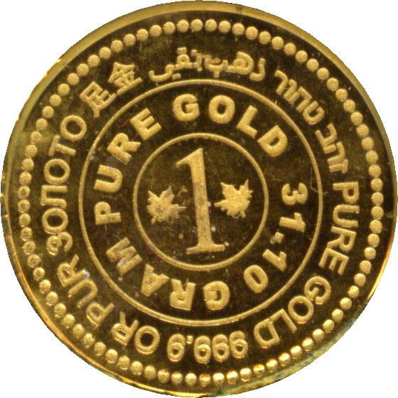 1 troy ounce Golden Money 999.9 fine gold round 1 troy ounce Golden Money 999.9 fine gold round