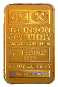 J&M 1 troy ounce Gold Bar 999.9 J&M 1 troy ounce Gold Bar 999.9