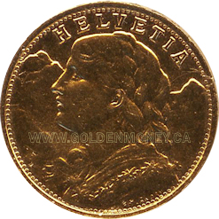 1947 Helvetia 20 francs Swiss Gold Coin 1947 Helvetia 20 francs Swiss Gold Coin