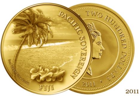 1 troy ounce 9999 Gold Fiji Sovereign Coin 1 troy ounce 9999 Gold Fiji Sovereign Coin