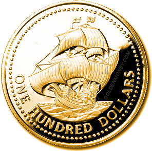 Barbados 1975 $100 Specimen Gold Coin 1/10 troy ounce Pure Gold Barbados 1975 $100 Specimen Gold Coin 1/10 troy ounce Pure Gold