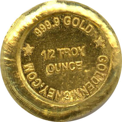 GoldenMoney 1/2 troy ounce 999.9 fine Gold Round GoldenMoney 1/2 troy ounce 999.9 fine Gold Round