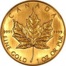 1 Troy Ounce Maple Leaf 9999 Gold Coin 1 Troy Ounce Maple Leaf 9999 Gold Coin