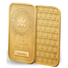 RCM Royal Canadian Mint 1 troy ounce 9999 Gold Bar RCM Royal Canadian Mint 1 troy ounce 9999 Gold Bar