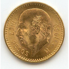 10 Mexican Gold Peso