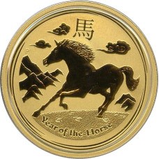 Perth Mint 1 Troy Ounce Year of the Horse 9999 Gold Coin